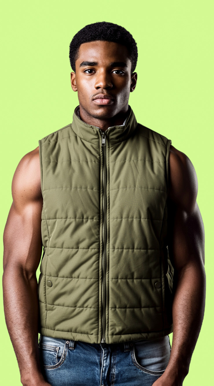 Victory Outfitters Men's Olive Green Quilted Puffer Vest